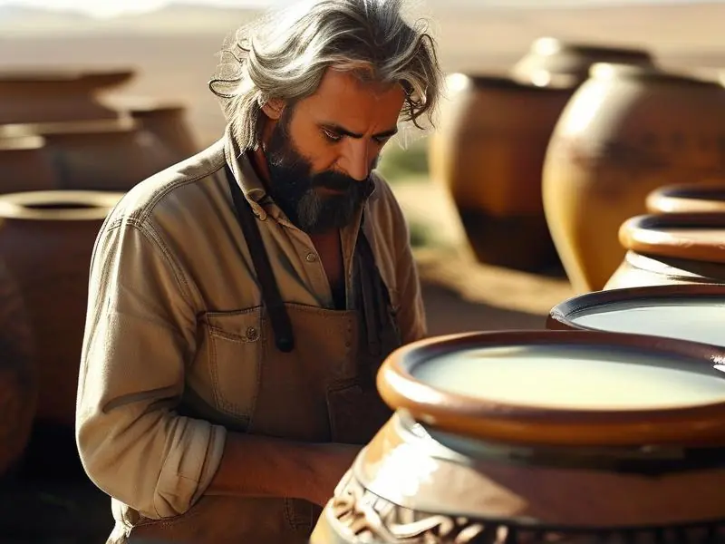 传统驼奶酒酿造过程实拍