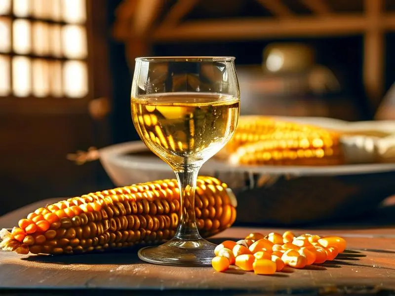 玉米与玉米酒对比展示图