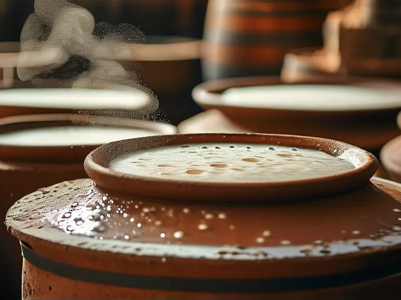 一轮次酒发酵过程实拍图