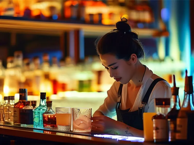 银川专业调酒师现场调制鸡尾酒