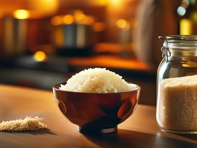 家庭大米酿酒原料准备过程实拍图