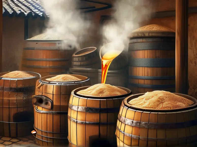 传统粮食酿酒工艺流程展示