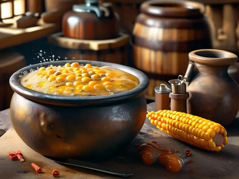 玉米高粱发酵过程实拍图