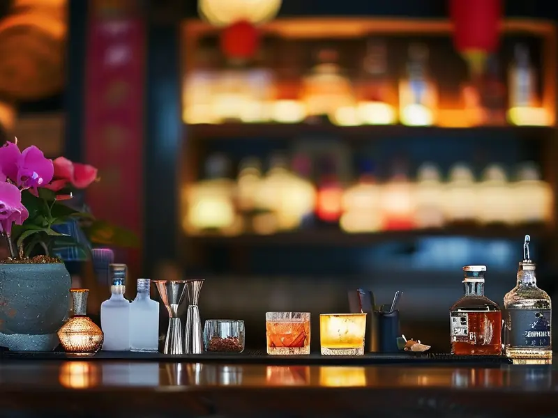 云南专业调酒师现场调制鸡尾酒