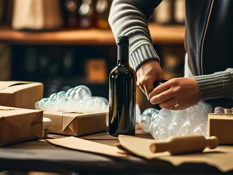 自酿酒包装邮寄过程示意图