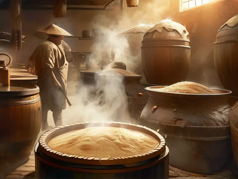 芝麻香型白酒传统酿造工艺现场展示