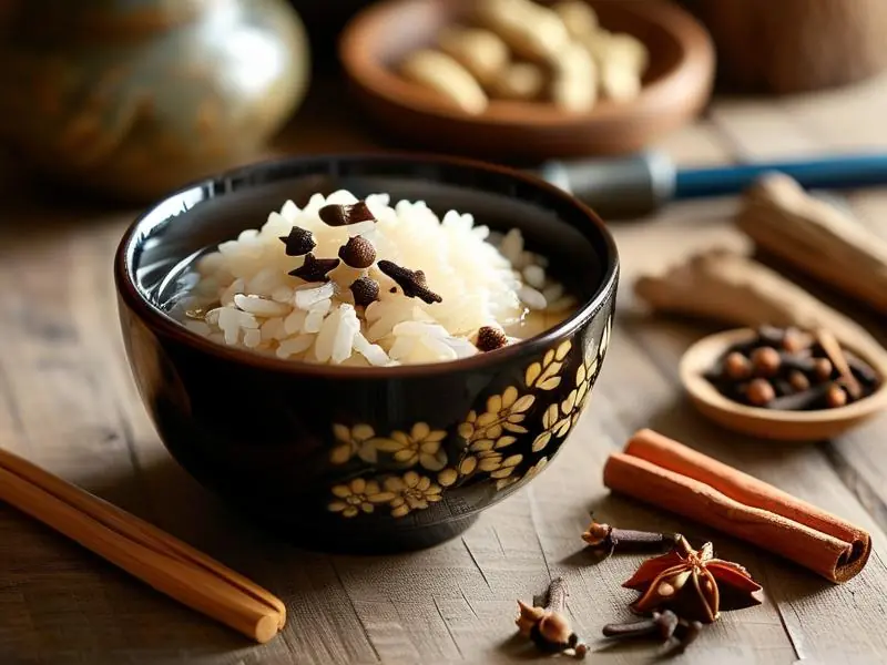 中药酒米制作原料展示