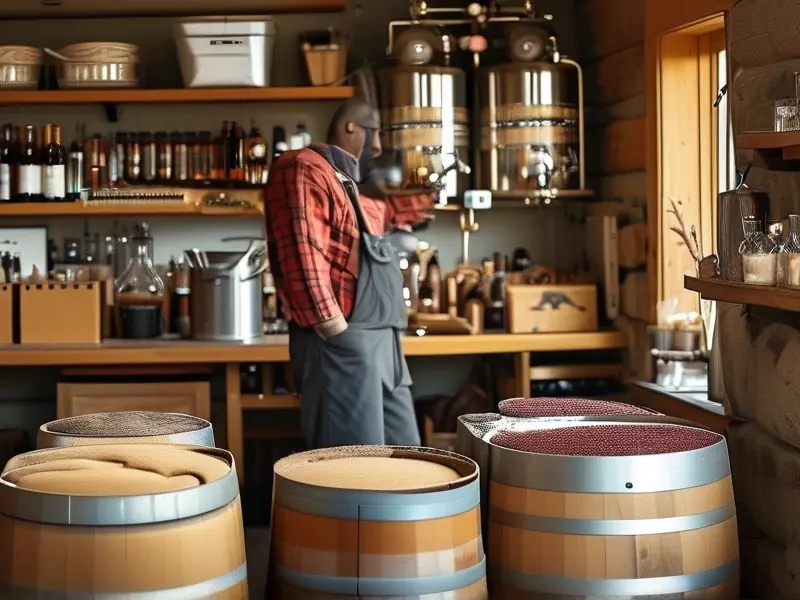 家庭酿酒师检查发酵过程