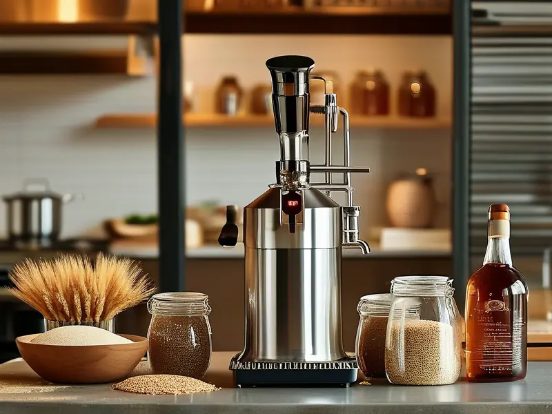 现代家庭使用的自家酿酒设备实景图