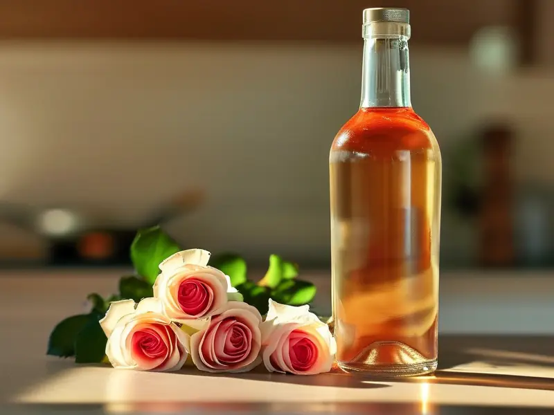 自制玫瑰花酒原料浸泡过程实拍图