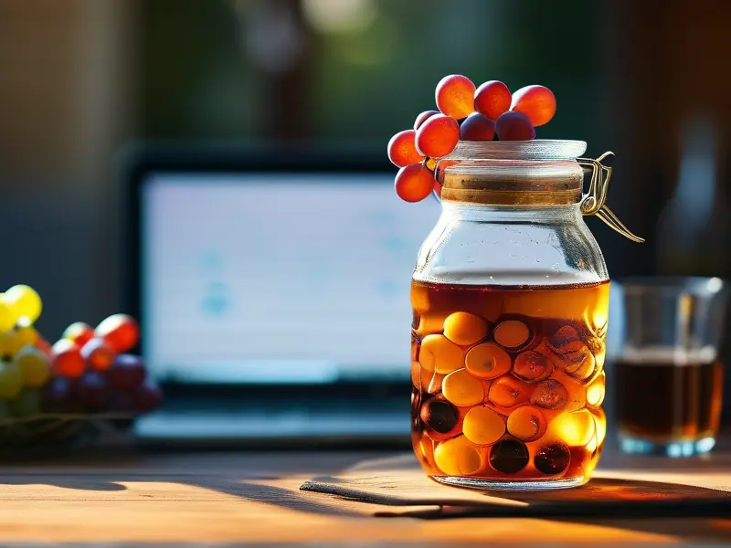 自制葡萄酒发酵过程实拍图