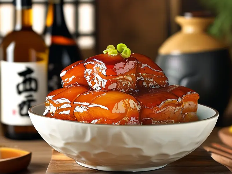 东坡肉与三种酒搭配示意图