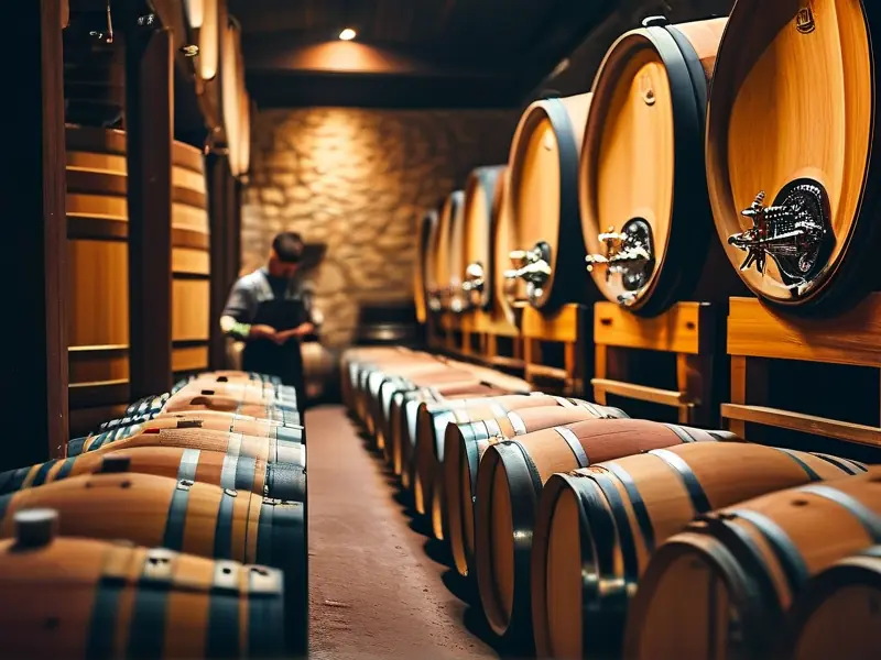 酿酒师操作酿酒设备的场景