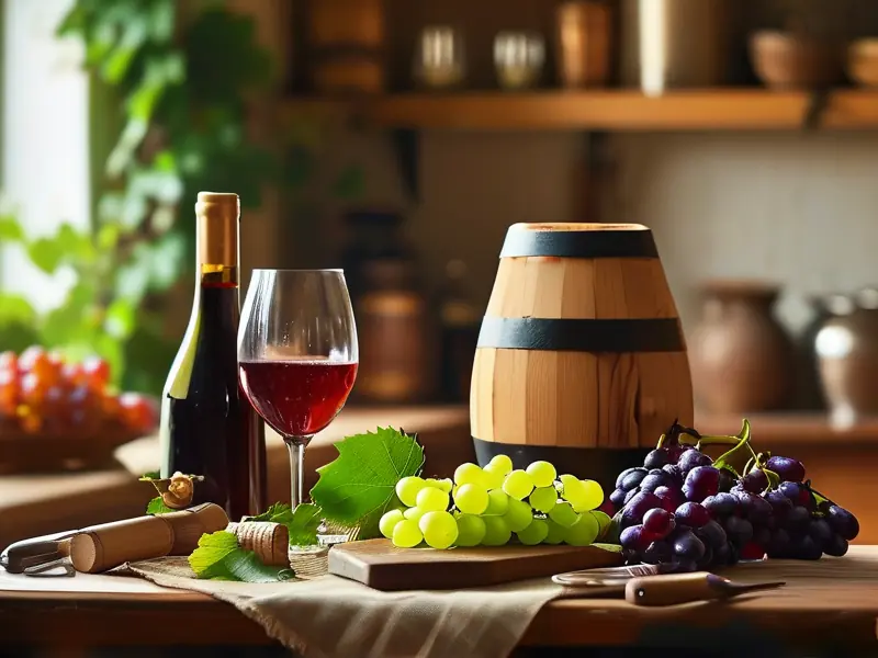 酿酒师演示家庭自制葡萄酒的方法