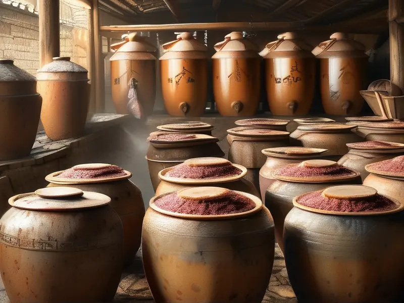 传统酱香型酒酿造过程