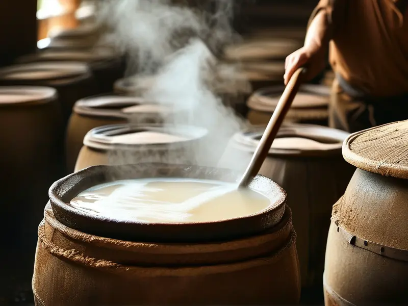传统12987工艺酱香型白酒酿造现场