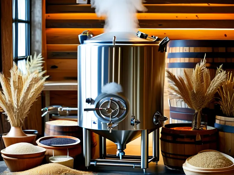 200斤粮食酿酒设备工作场景