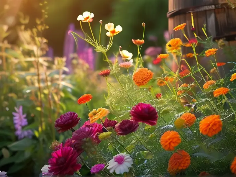 酿酒师采集鲜花用于百花酿酒