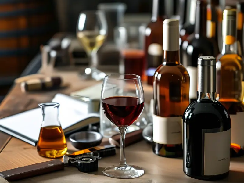 酿酒师进行白酒勾调操作实拍