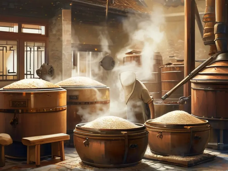 传统白酒酿造工艺流程展示