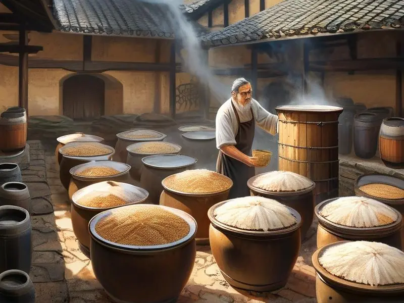 传统白酒酿造工艺流程实拍图