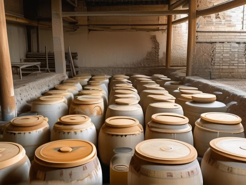 专业酿酒师示范白酒发酵池建造过程