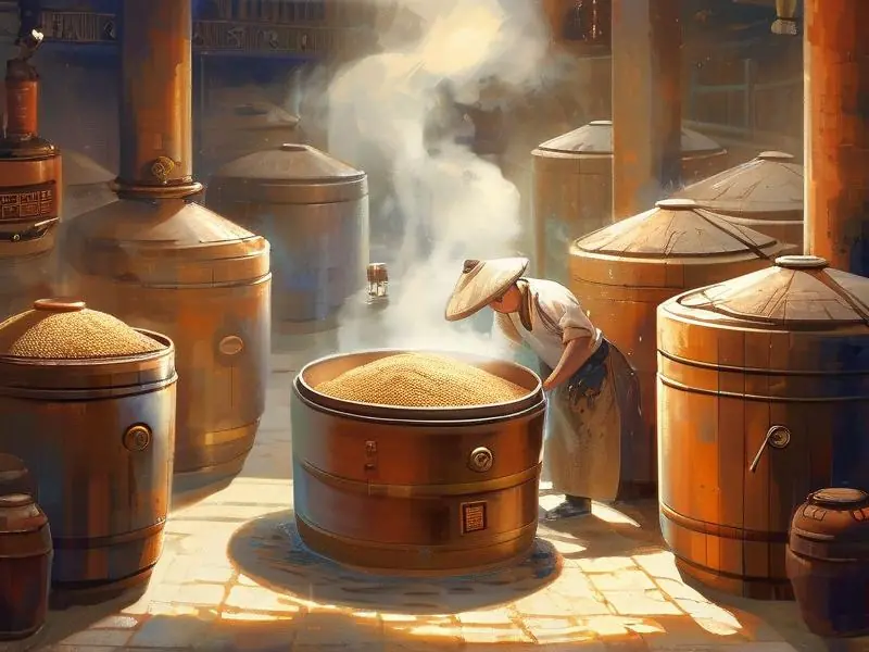 传统白酒酿造工艺流程实拍图