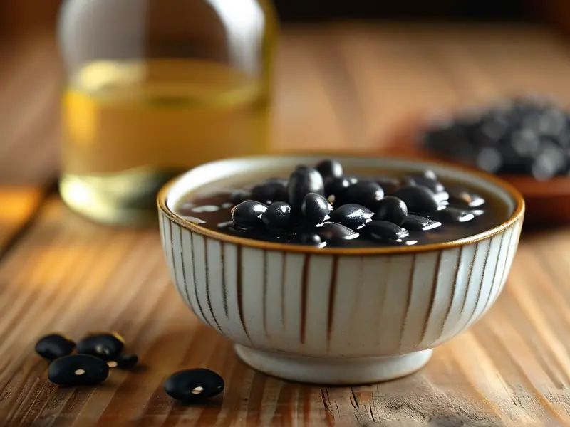 白酒煮黑豆成品图