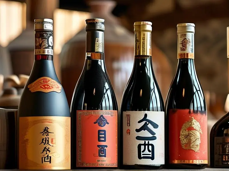 多种纯粮酿造白酒产品陈列展示