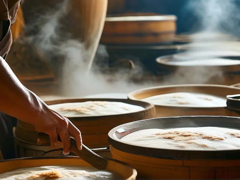 大曲酿酒工艺实际操作场景展示