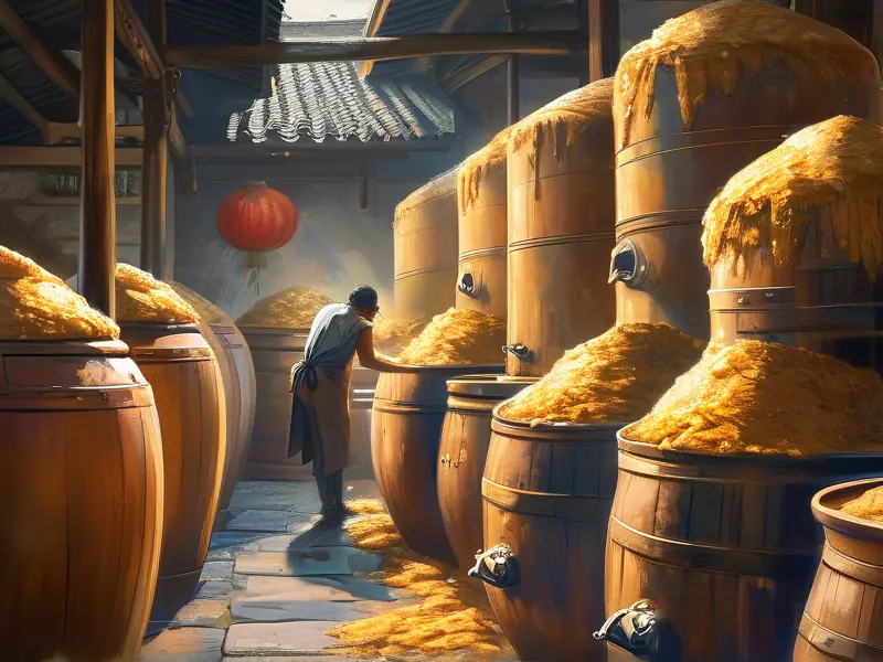 传统大曲酒酿造工艺现场实拍