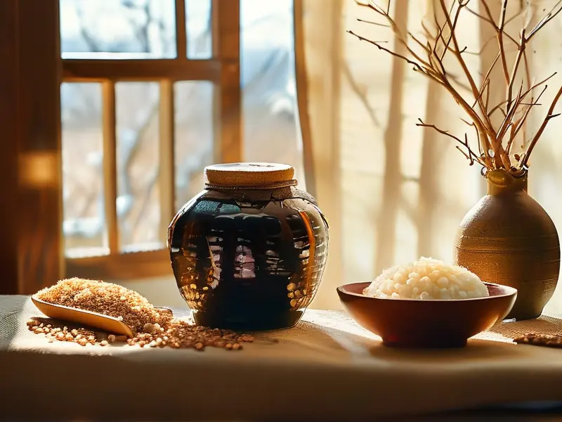 冬天家庭自制糯米甜酒发酵过程实拍图