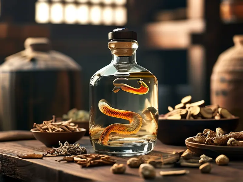 毒蛇泡酒制作过程展示图