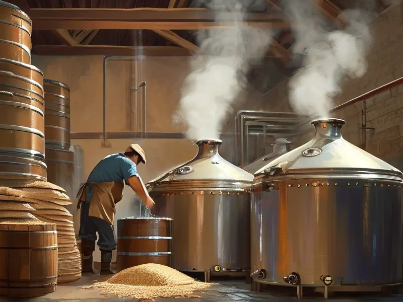 二锅头传统酿酒工艺现场操作图