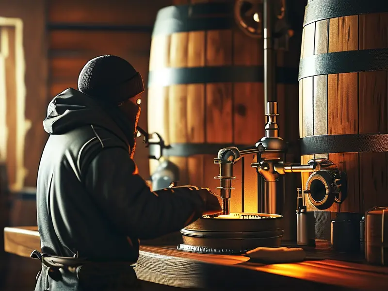 方舟游戏中的酿酒场景展示