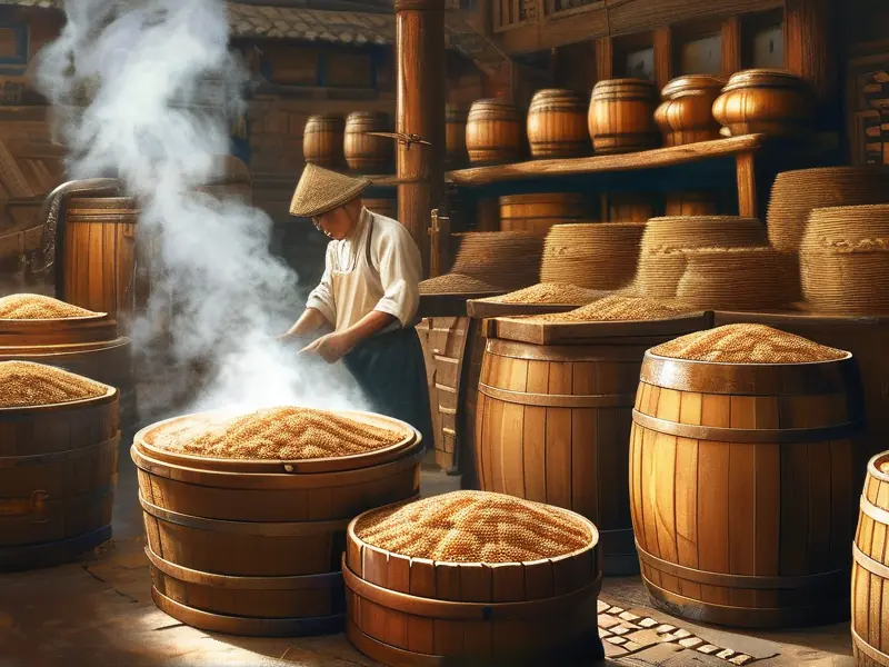 高粱酒酿造过程中的蒸煮环节
