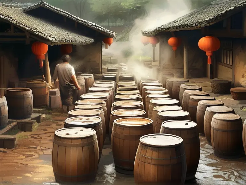 广西传统酿酒场景展示