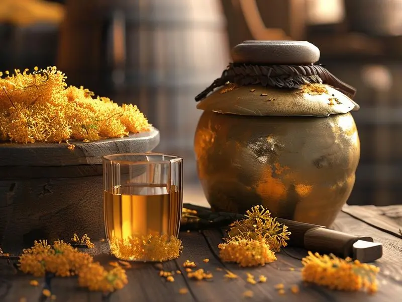 自制桂花酒成品展示