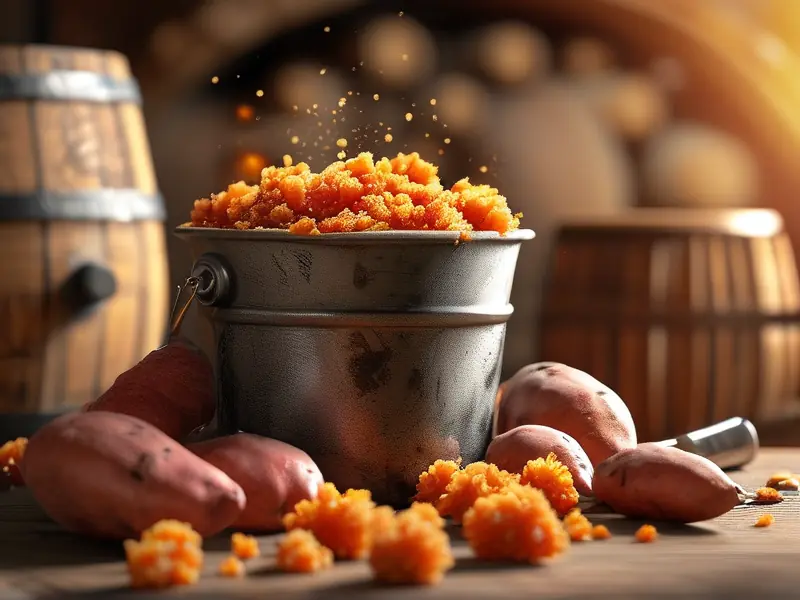 红薯洒酿酒发酵过程实拍