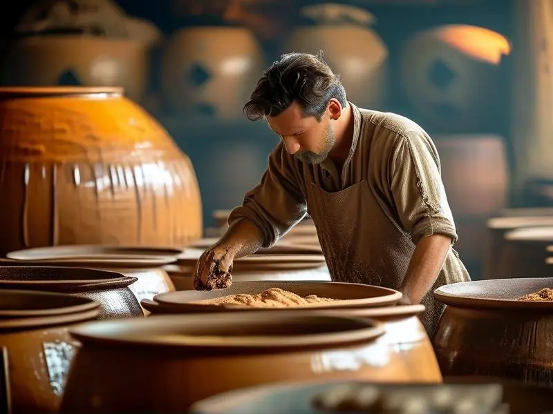 传统红曲黄酒酿造过程