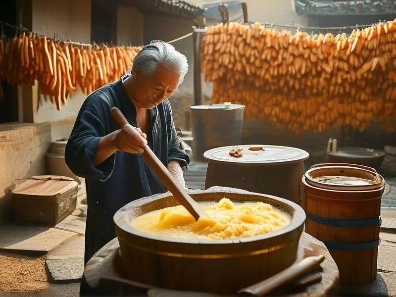 老师傅传统工艺酿造红薯黄酒现场