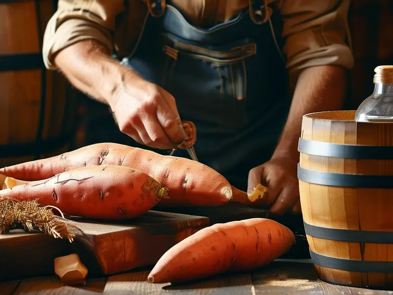 红薯酿酒原料处理过程