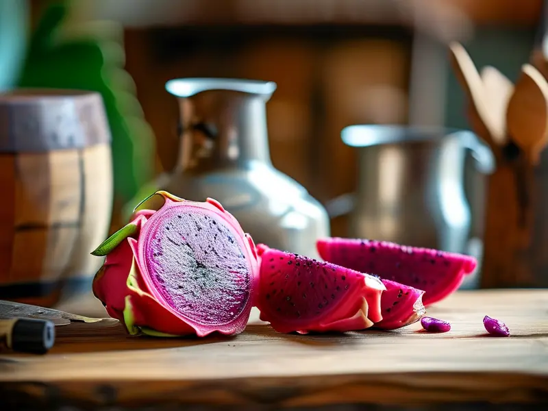 家庭自酿火龙果酒准备材料展示