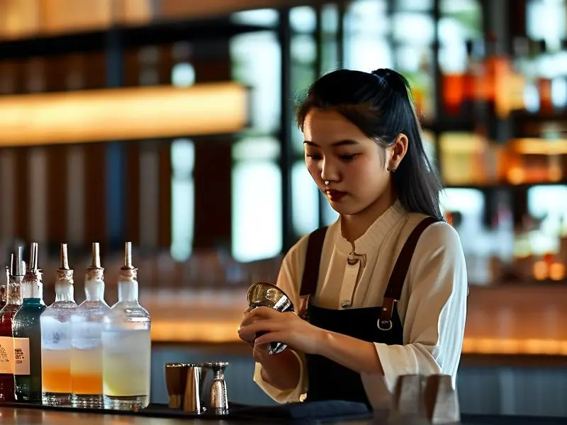 湖州调酒培训学校实操课堂-调酒师现场教学鸡尾酒调制技巧