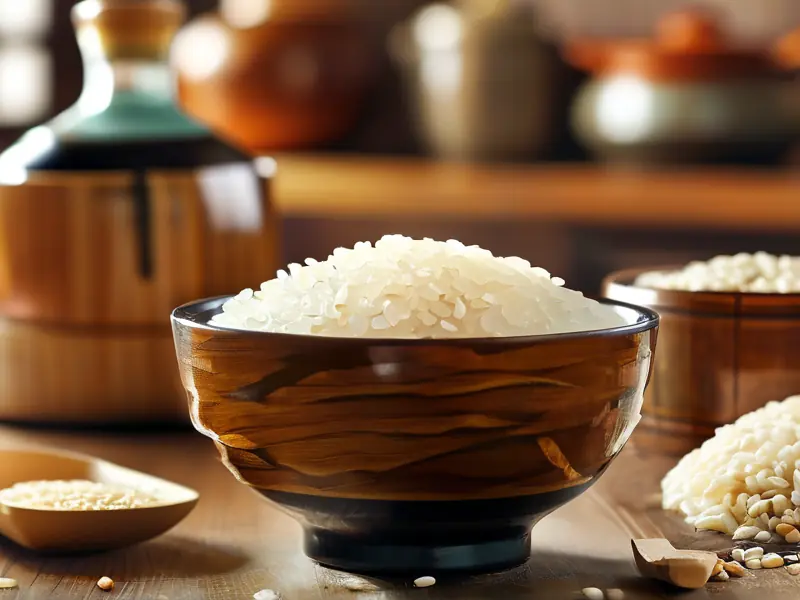 自制酒米原料及成品展示