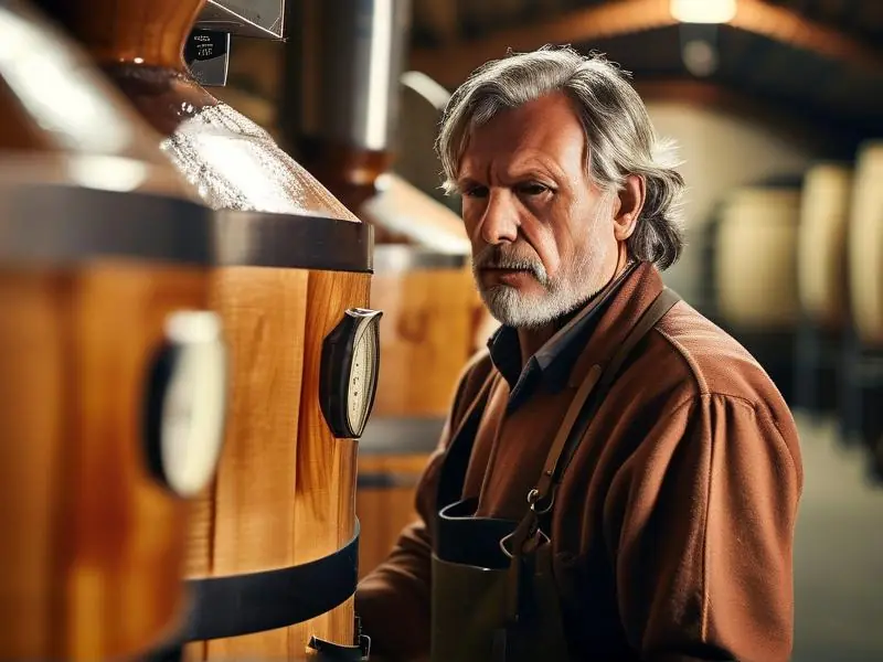 酿酒师检测酱香型白酒发酵温度