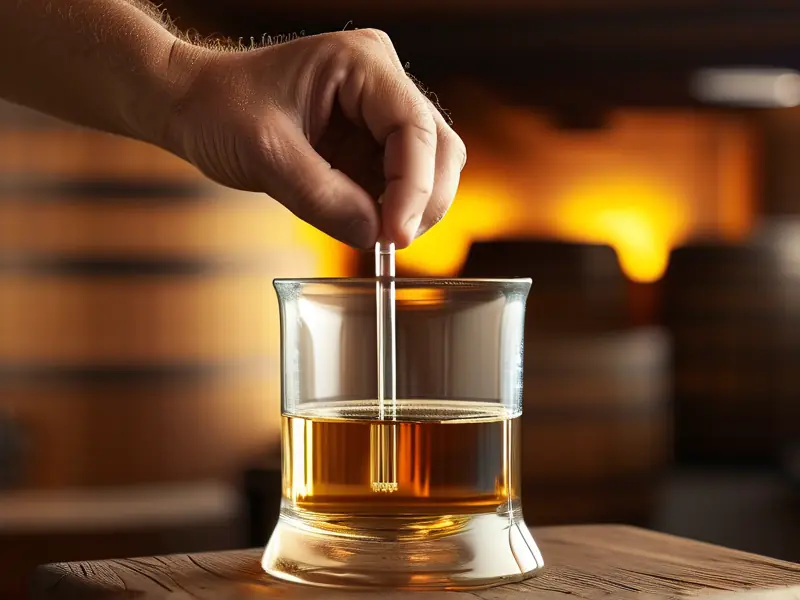 专业酿酒师测量精酿白酒酒精度数