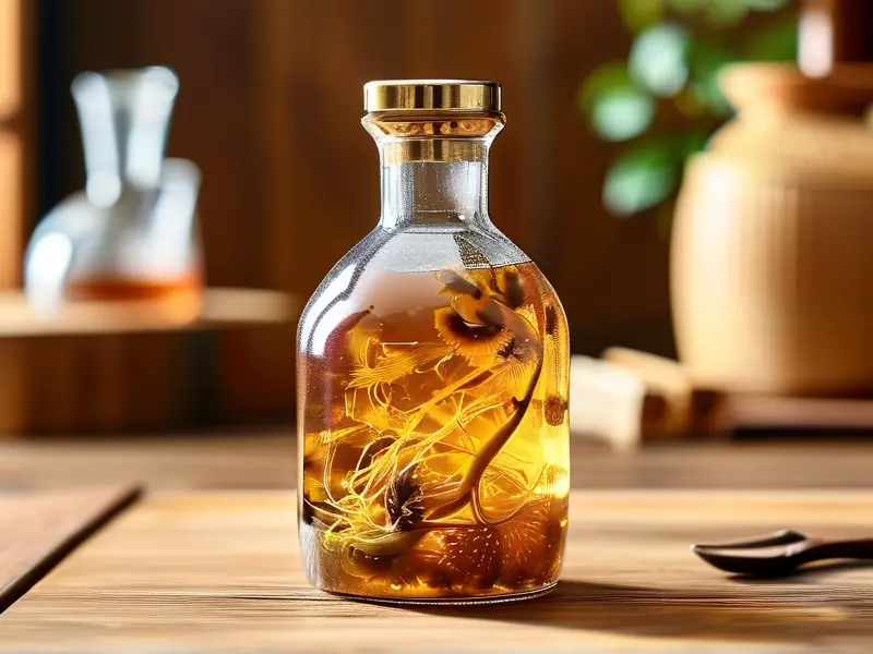 金线莲泡酒成品展示