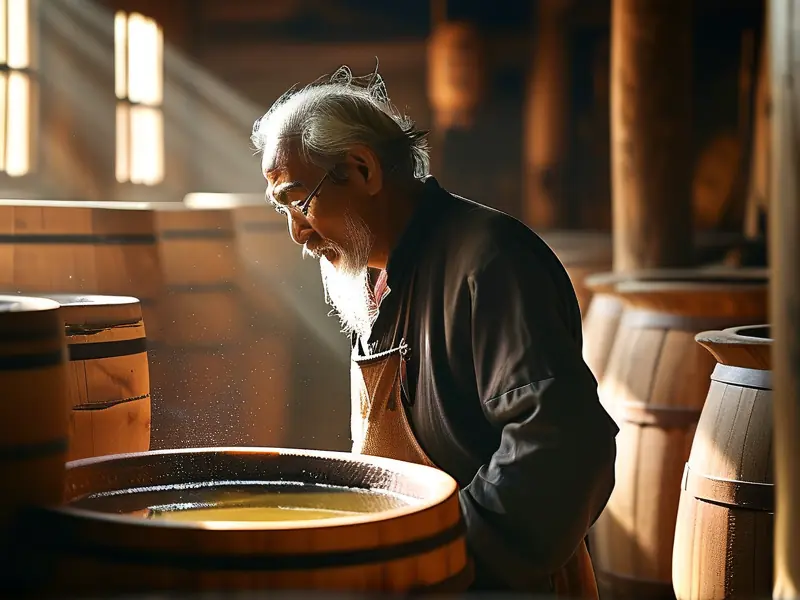传统酿酒技艺的现场展示