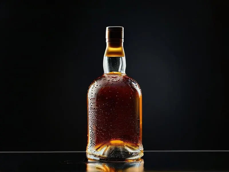 专业摄影师拍摄威士忌的工作场景